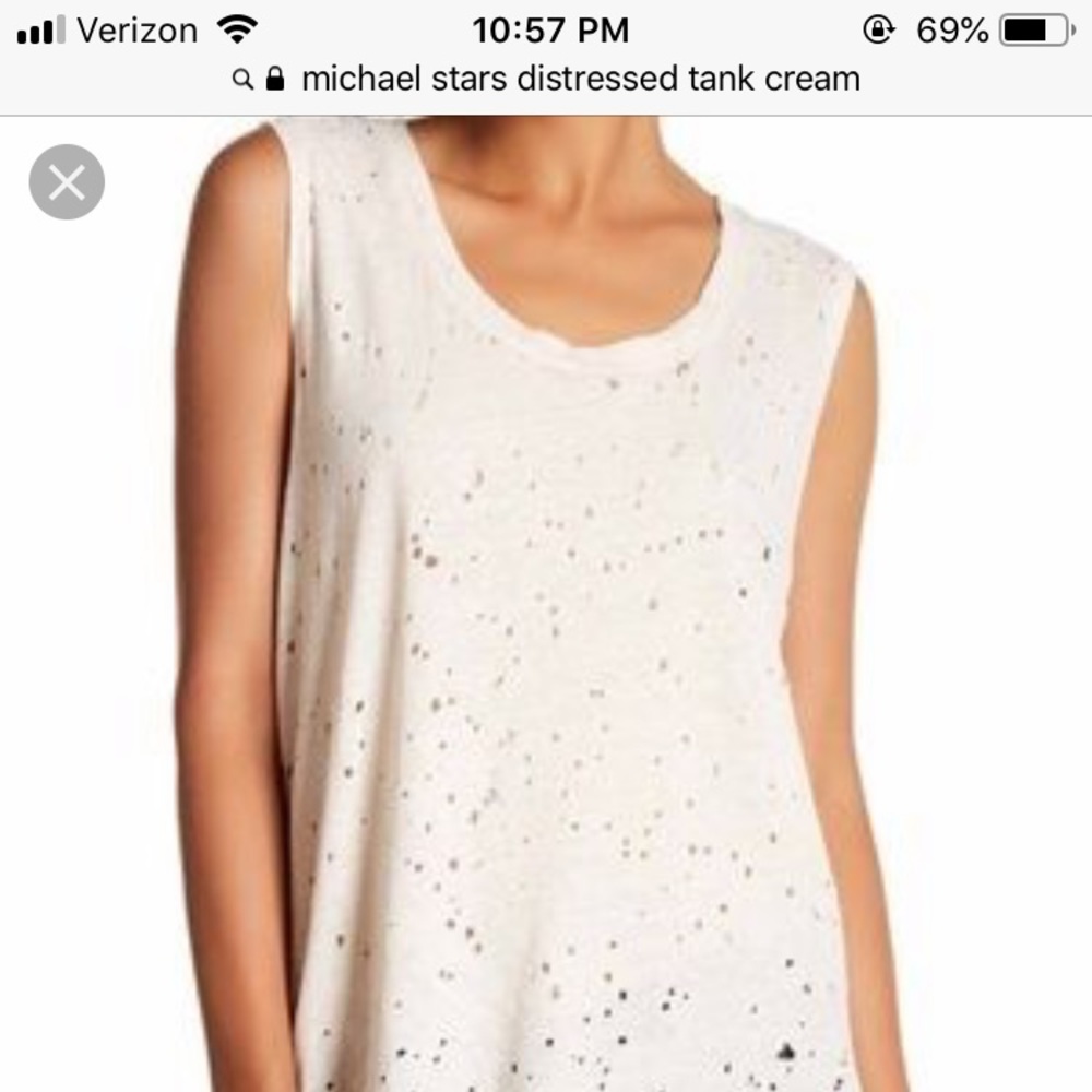 MICHAEL STARS distressed tank—never worn